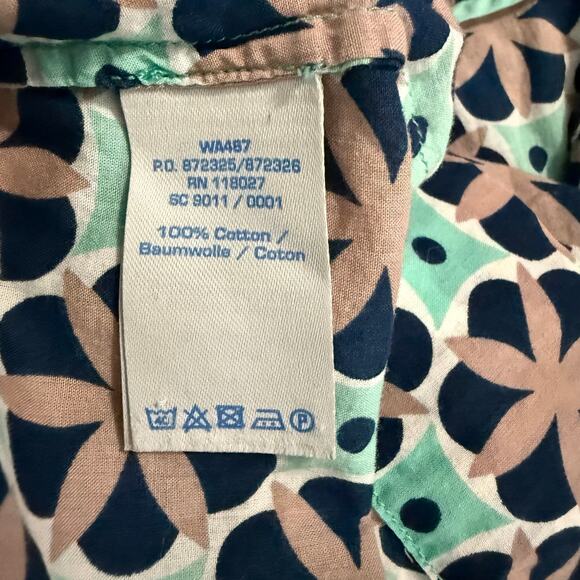 Boden‎ Geometric Medallion Print Cotton 3/4 Sleeve Blouse Size 4 - Picture 8 of 8